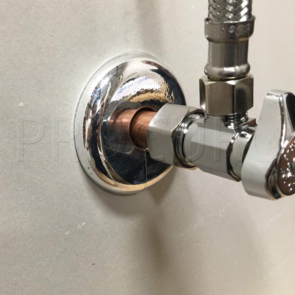 1-Inch CTS (1-1/8" OD) Split Plastic Lightweight Escutcheon Cover Plate