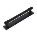 5 Pack 6 Inch(152 mm Center to Center Black Cabinet Pull Backplate with Base Plate Zinc Solid Matte Black Kitchen