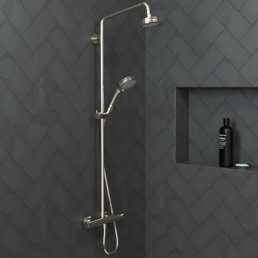 Croma 100 Classic 5-inch Showerhead Easy Install Classic 3-Spray Full, Pulsating Massage, Intense Turbo Easy Clean