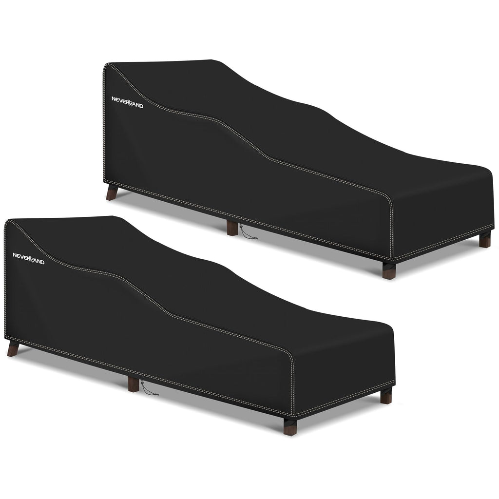 2 Pack Chaise Lounge Covers Outdoor Storage 78Lx34Wx32H inch