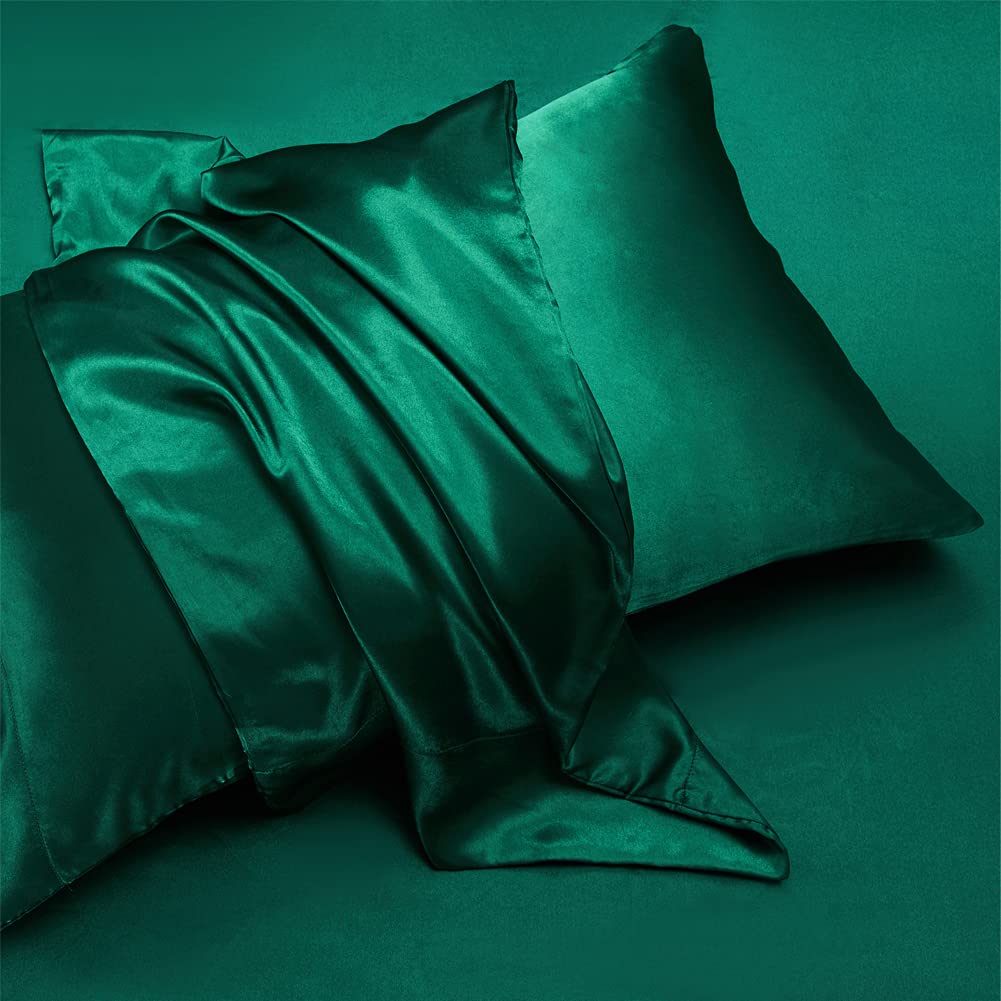 3 Piece Satin Duvet Cover Set Bedding Sets Luxury 1800 Rich Silk Silky Super Soft Solid Color Reversible Honeymoon