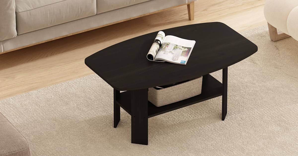 Simple Design Coffee Table, Espresso