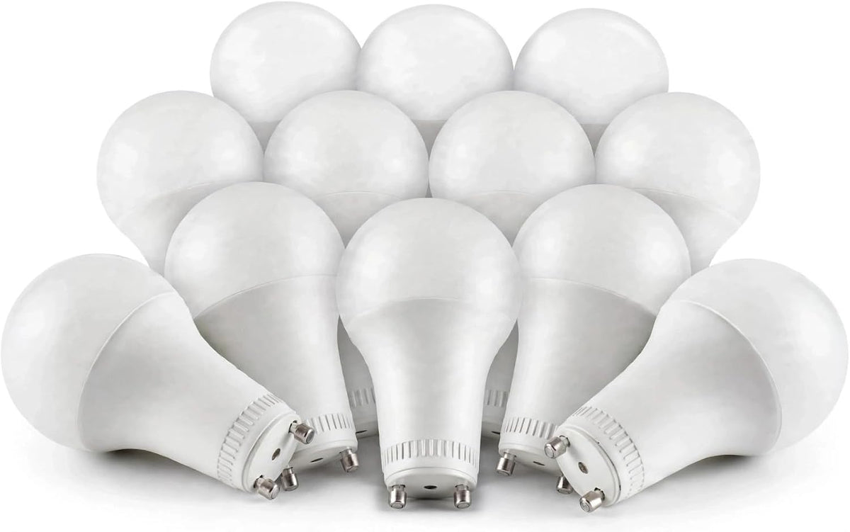 A21 LED Light Bulb 17W GU24 1600 Lumen 2700K Warm White 12 Pack