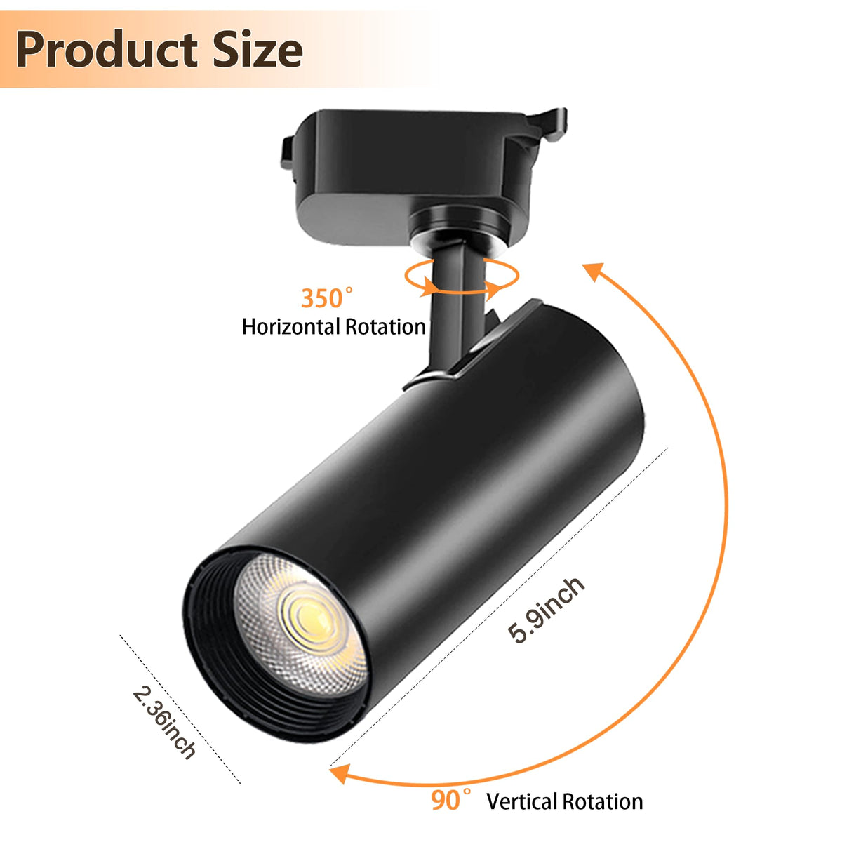 Plug in LED Track Light Kit H Type Ceiling Spotlight Fixture