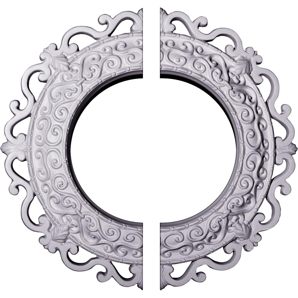 13 1/4"OD x 6 5/8"ID x 1 1/8"P Orrington Ceiling Medallion, Two Piece (Fits Canopies up to 6 5/8")