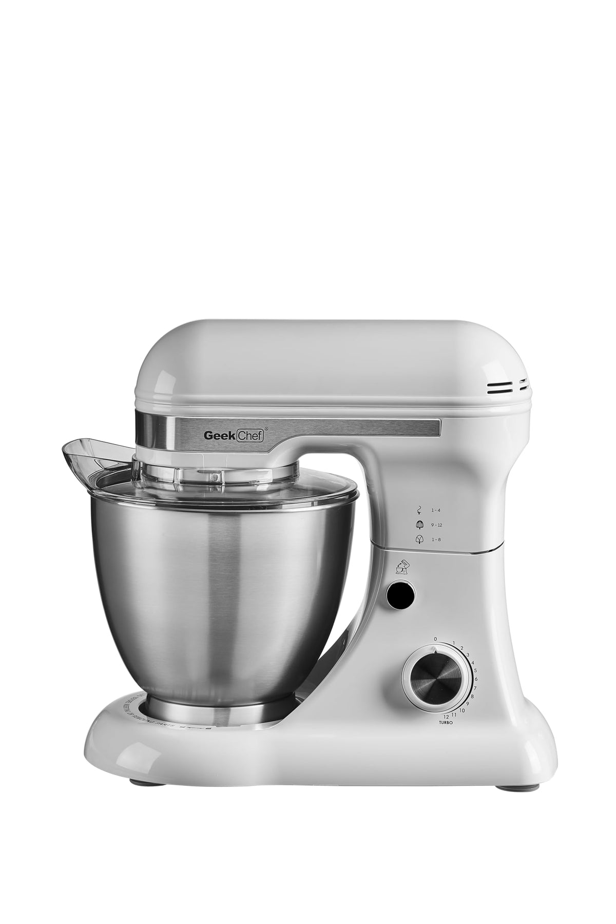 Electric Stand Mixer, 4.8QT 12 Speeds Tilt-head Food Mixer with Dough Hook, Whisk, Beater, Bowl, Rotary Knob Kitchen