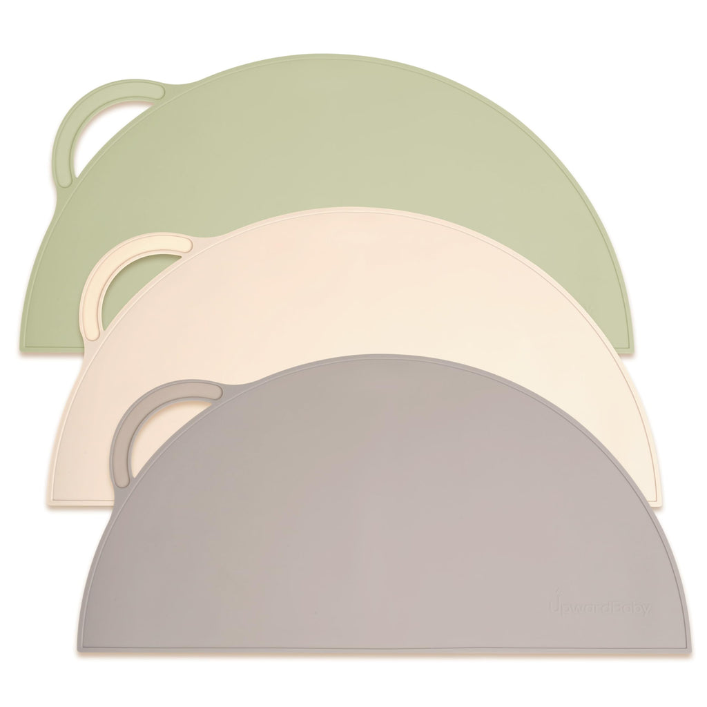 Silicone Suction Placemats, 3-Pack, Non-Slip Baby Feeding Mats