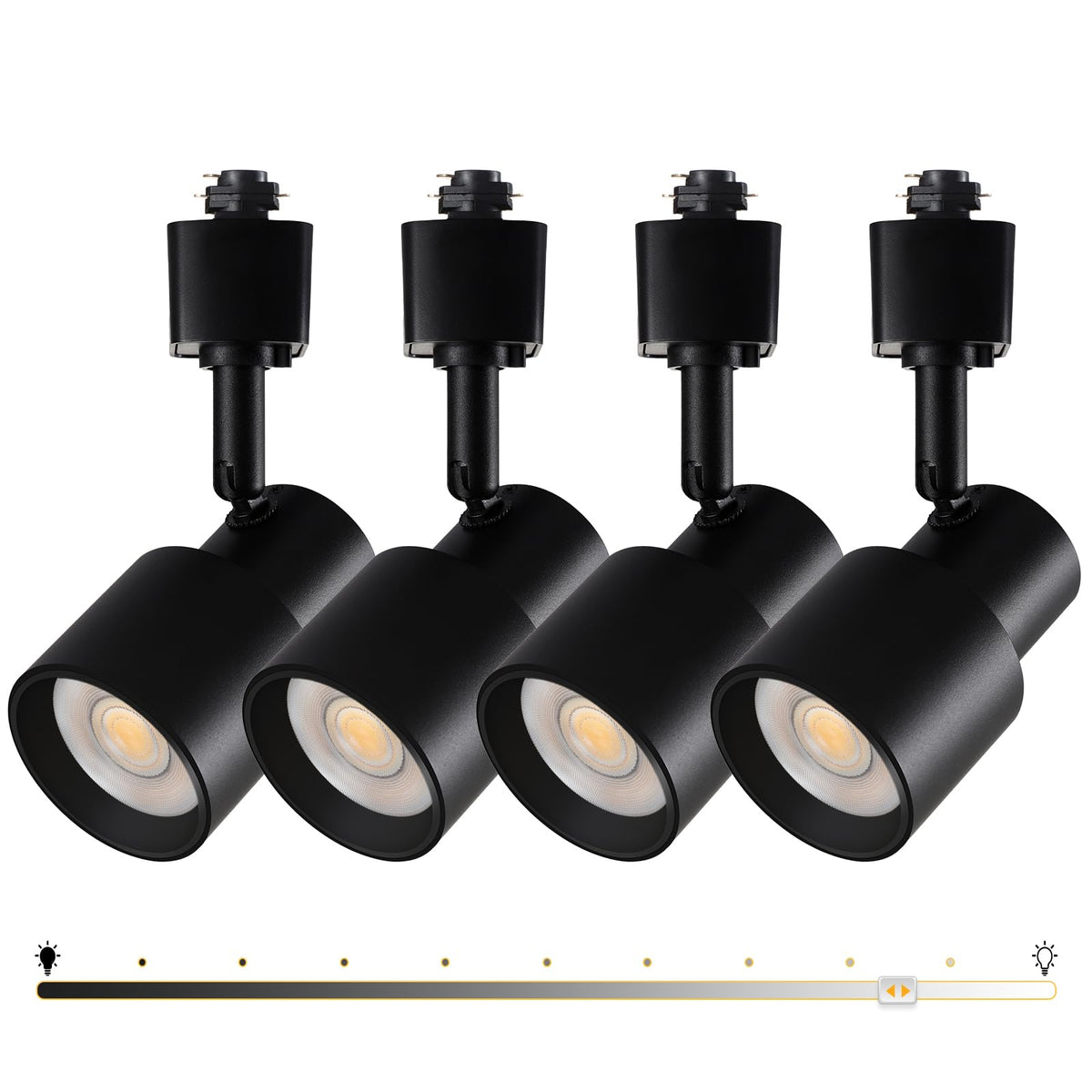 H Type Track Lighting Heads, 10W LED Track Light Heads Black 4 Pack