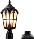 Dusk to Dawn Outdoor Lamp Post Lights Waterproof Exterior Pole Lantern Lighting Fixtures with 3-Inch Pier Mount Base