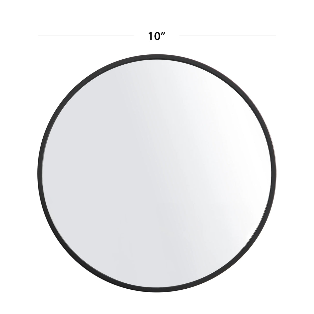 Circle Mirror Set, 3-Piece Small Round Mirrors, 10 Inch, Black, Plastic Frame, Glass Mirror, Easy Installation