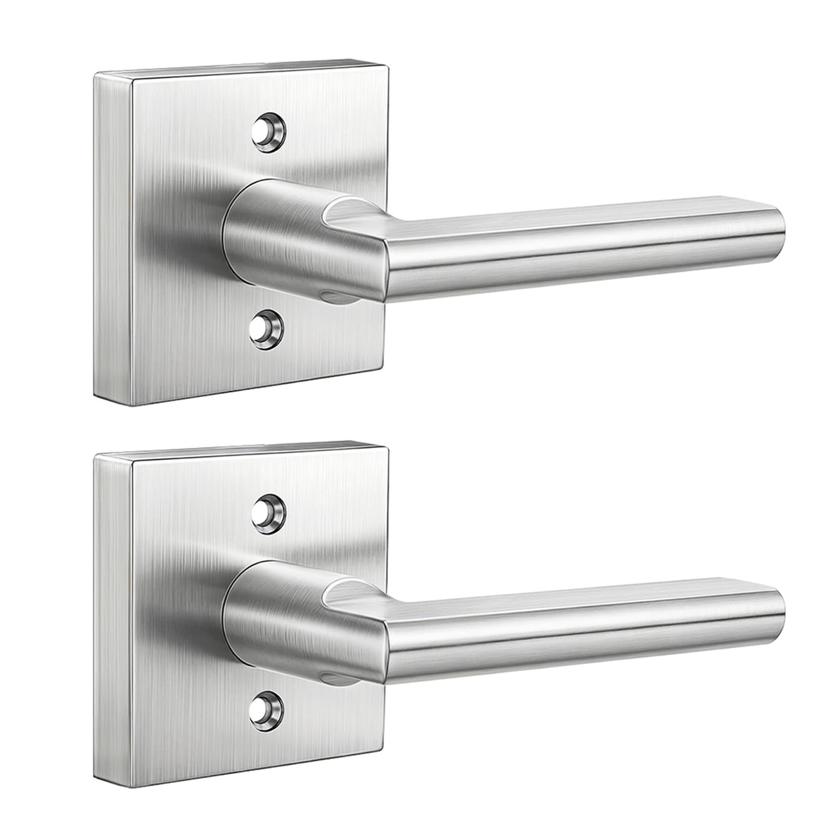 Brushed Nickel Dummy Door Handle, Single-Sided Closet - 1 Pack