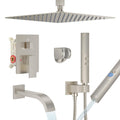 Shower System with Tub Spout, 12" Shower Head Bathtub Faucet Set