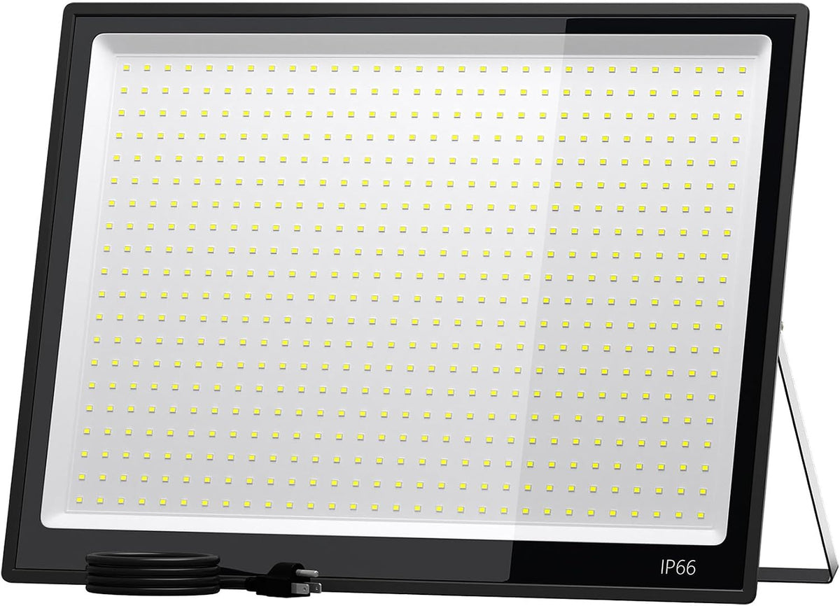 500W LED Flood Lights Outdoor, 50000 Lumens IP66 Waterproof Super Bright Stadium Lights, 6500K Daylight White