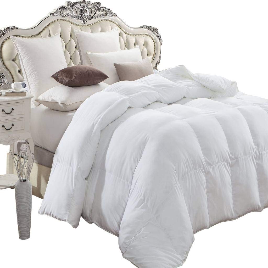 Hard-to-Find California King Size, White Comforter Duvet Insert, Exclusive Siliconized Fiberfill, 1000 Thread Count