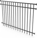 48 in. x 72 in. Aluminum Fence Kit, Textured Black