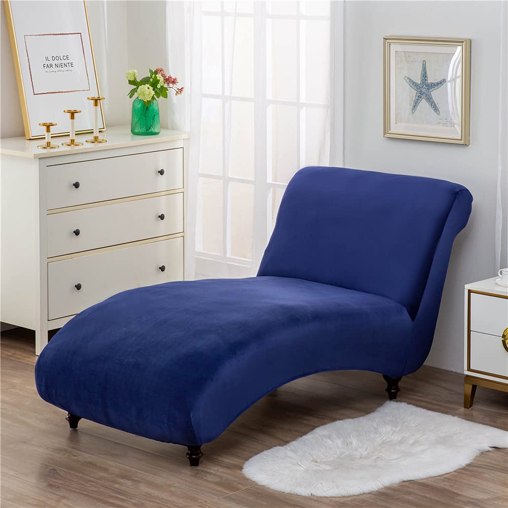 Velvet Chaise Longue Slipcover Luxury Chaise Chair Cover Indoor Furniture Cover Slipcovers for Chaise Lounge Ultra