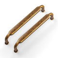 5 Inch Hole Center Antique Brass Zinc Alloy Cabinet Pulls Kitchen Cabinets Hardware, 6 Pack Vintage Brass Solid