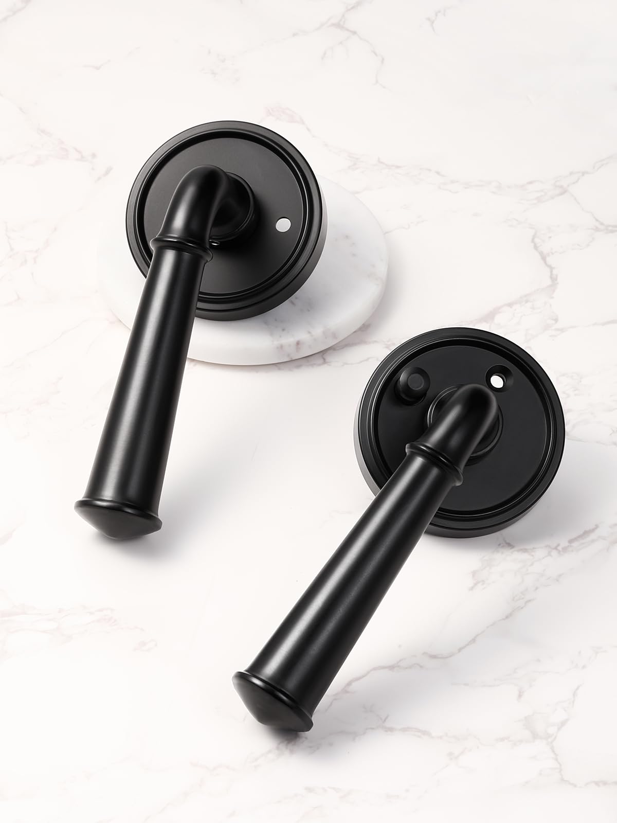 Door Handle Black Privacy Door Lever Black DoorHandle, 1 Pack
