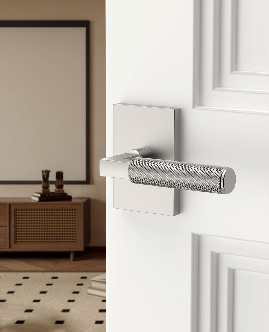 6 Pack Brushed Satin Nickel Passage Door Handles