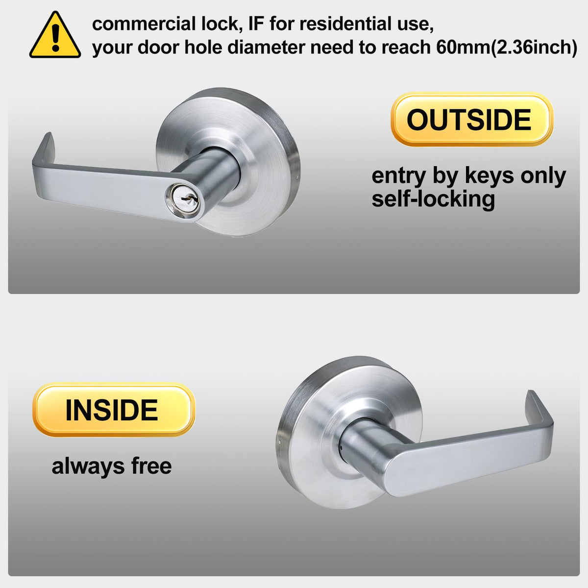 Storeroom Door Handle Heavy Duty Grade 2 Commercial Door Locks