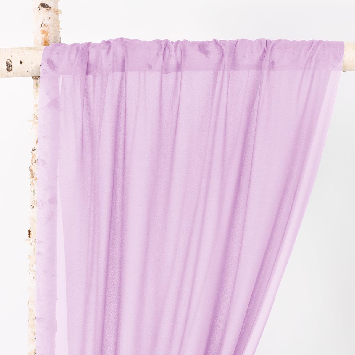 Lilac Purple Wedding Arch Draping Fabric 2 Panels 29" x 20Ft Sheer Wedding Arch Backdrop Drapes Outdoor Curtains for
