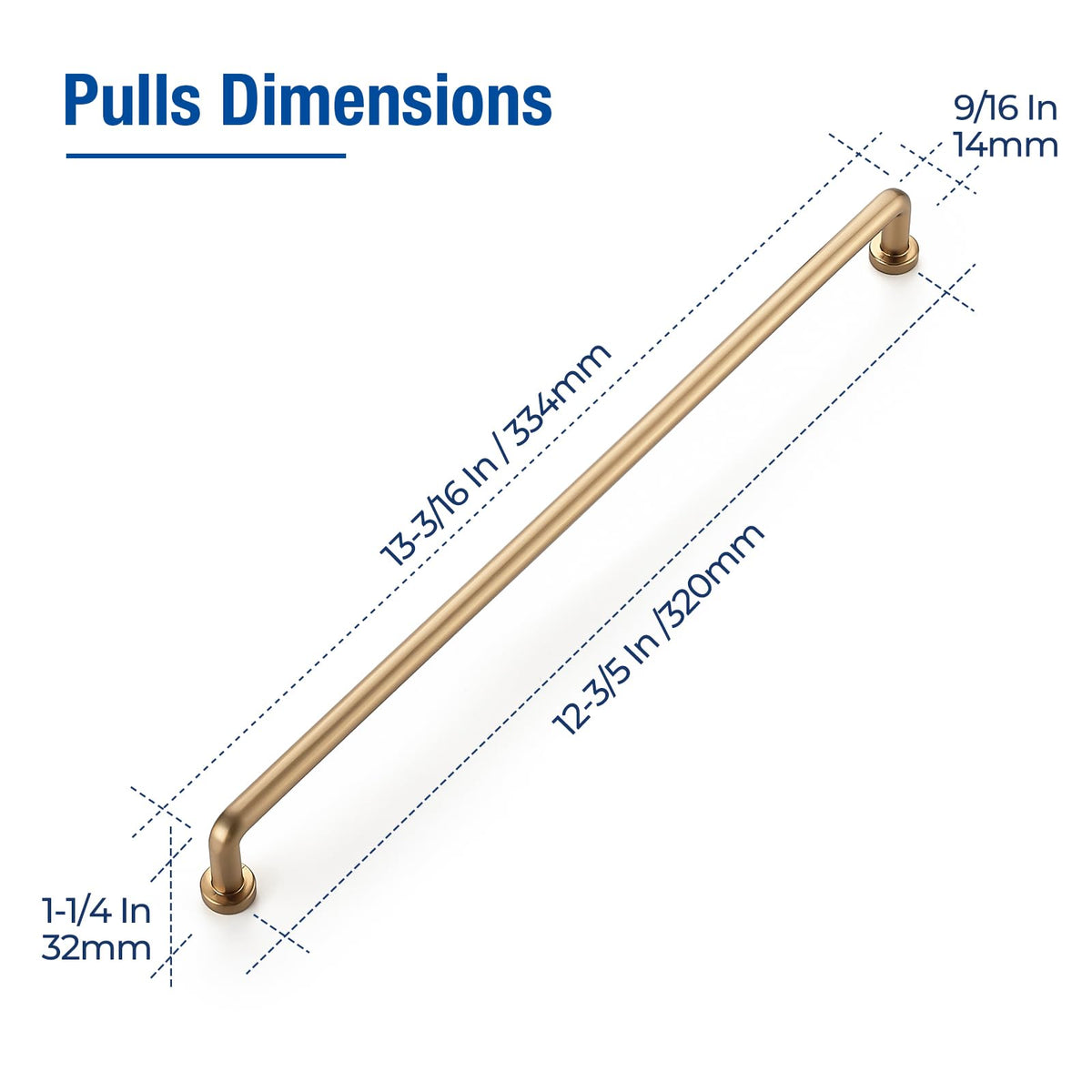 Champagne Bronze Cabinet Pulls Cabinet Handles 12-3/5 Inch 2 Pack