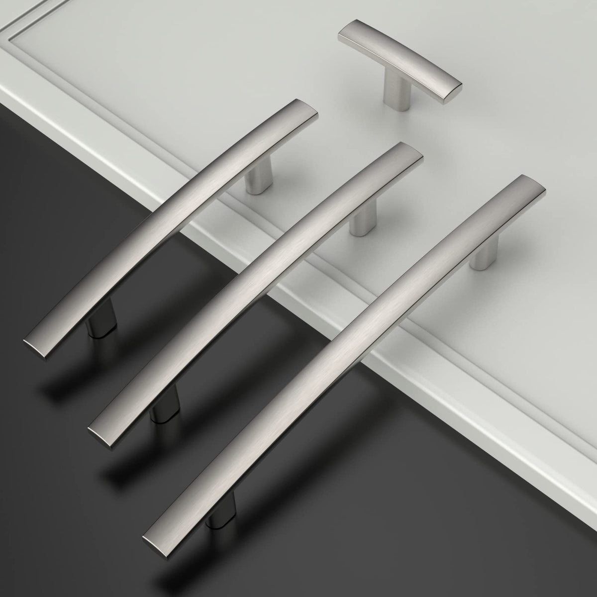 15 Pack Brushed Satin Nickel Cabinet Knobs Single Hole Cabinet Handles 2 Inch Solid Zinc Alloy Cupboard Drawer Knobs