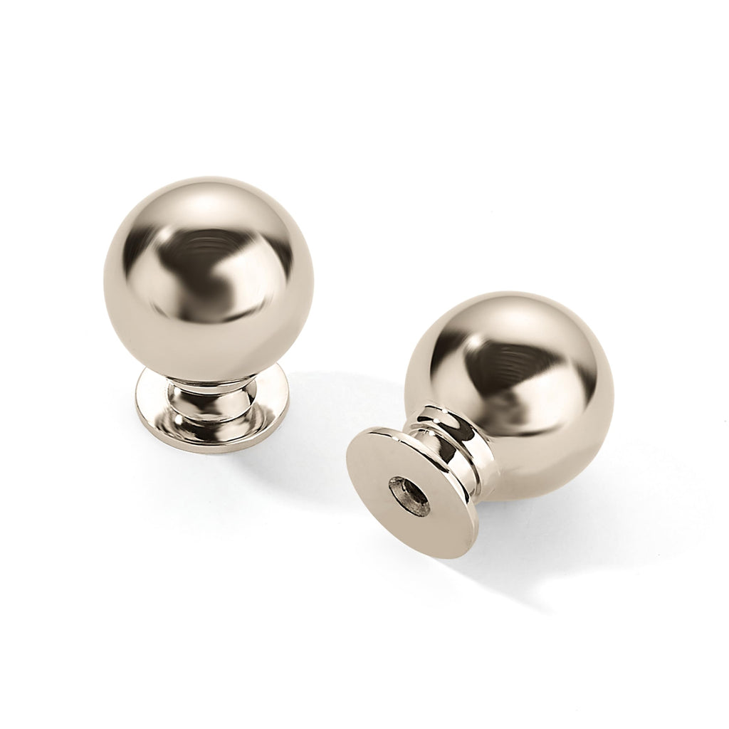 10 Pack 1 Inch Vintage Ball Polished Nickel Cabinet Knobs Kitchen Cabinet Hardware Drawer Knobs Pulls for Drawers.