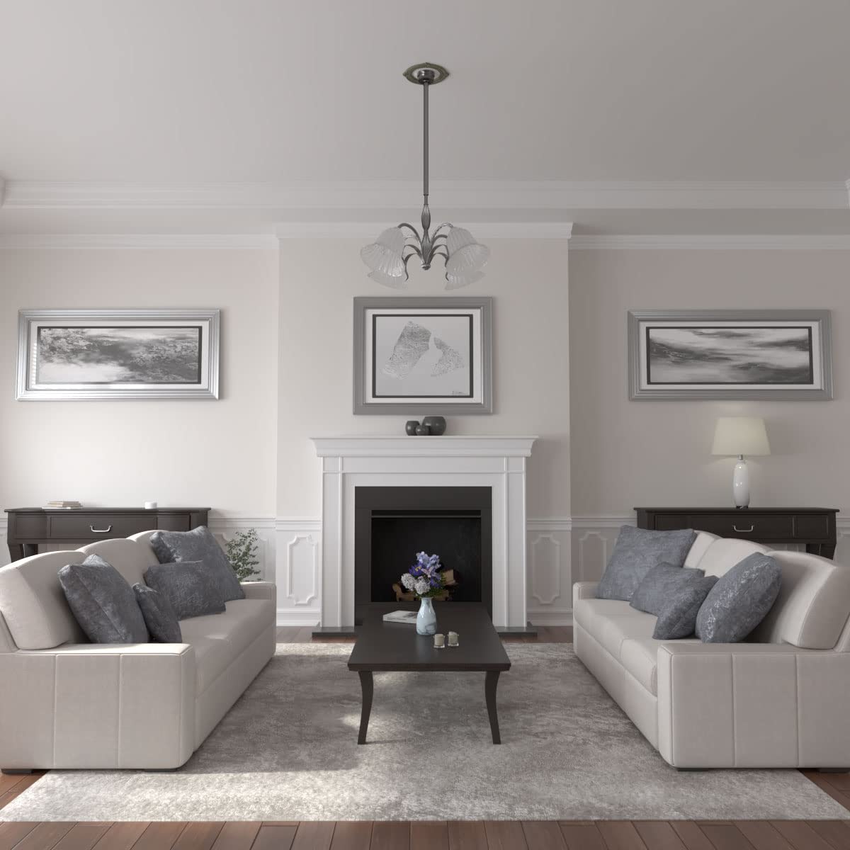 Benson Ceiling Medallion, Painted Turtle