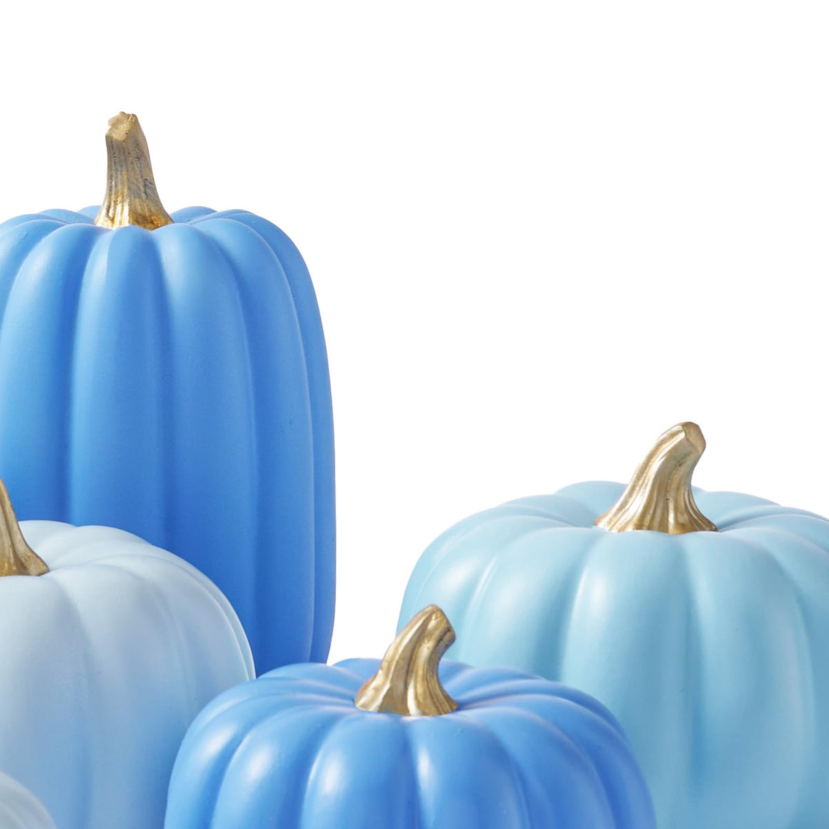 Fall Pumpkin Decor Set of 7, Artificial Fake Pumpkins