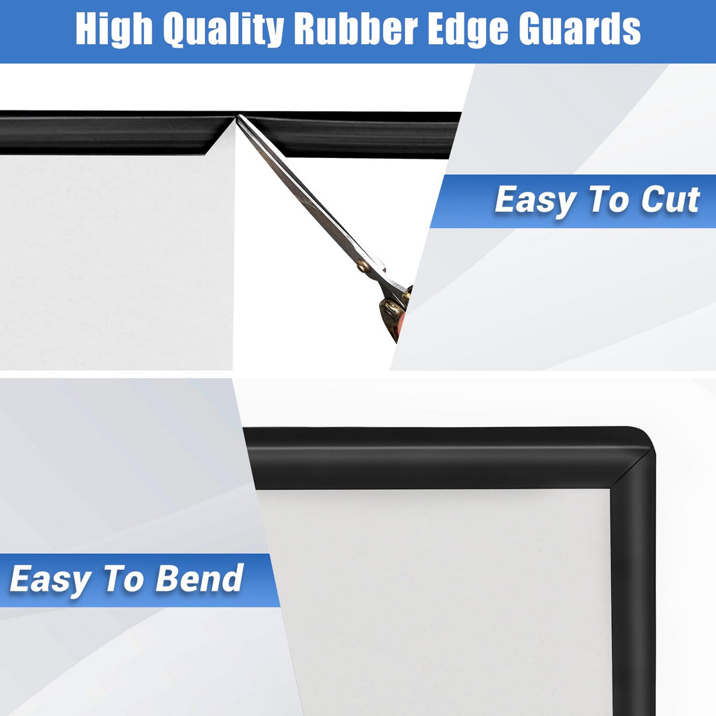 Rubber Edge Trim, Self-Adhesive U Channel Edge Protector for Plywood, Cabinet, 5/8" Wood Edge Banding, Flexible
