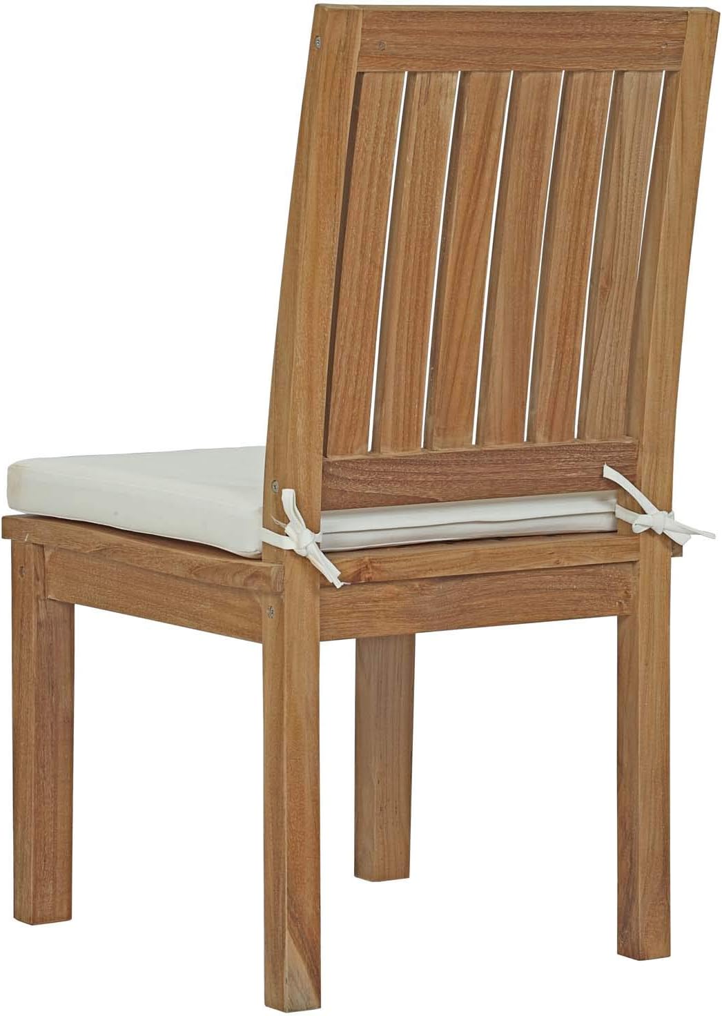 Marina Premium Grade A Teak Wood 7 Piece Patio Teak Outdoor Dining Set in Natural White