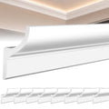 8 Pack 31.5FT Ceiling Crown Molding Trim with Hidden LED Light Channel