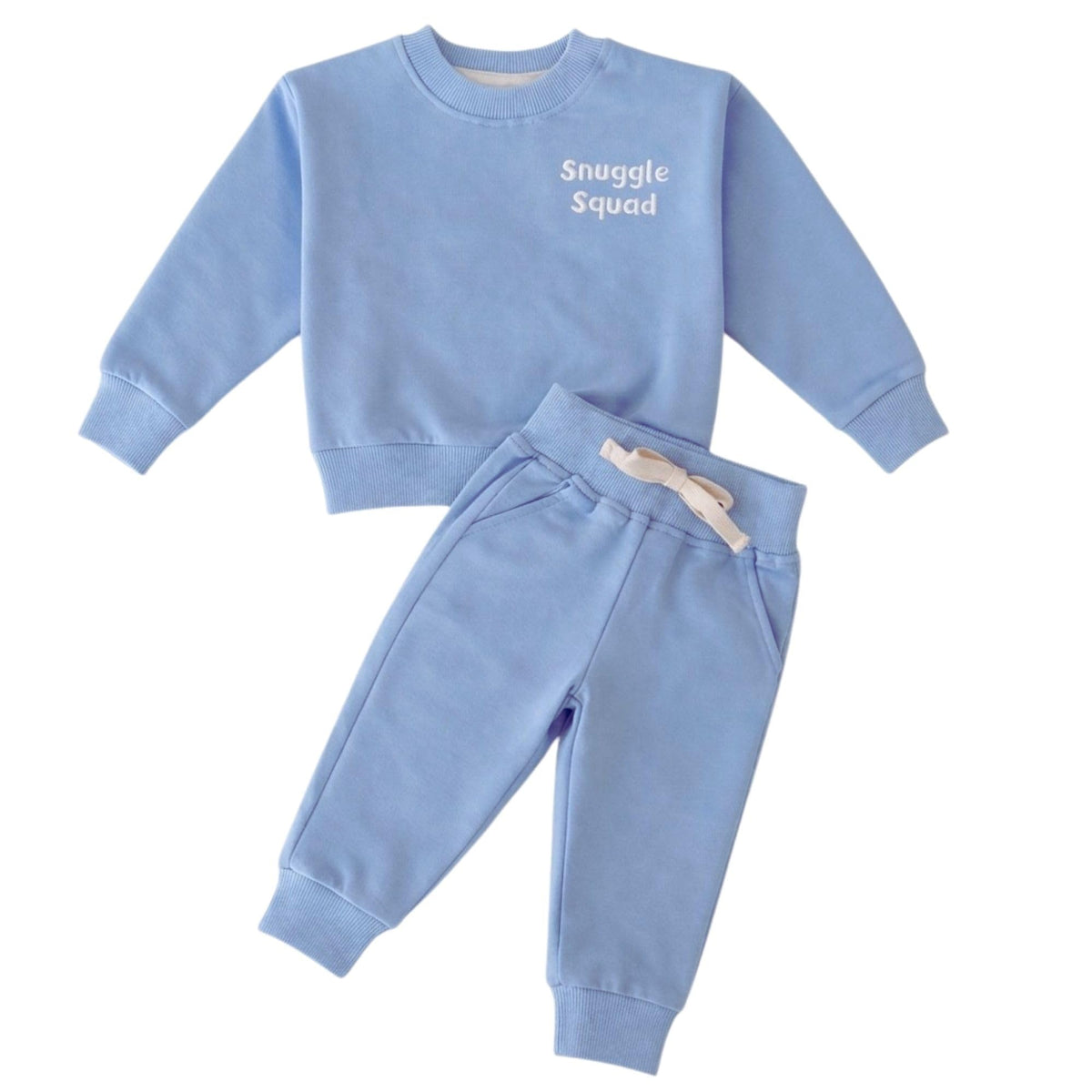 Organic Cotton Baby & Toddler Sweatsuit - 2 Piece Sweatshirt & Jogger Set - OEKO-TEX Certified Ultra Soft Breathable