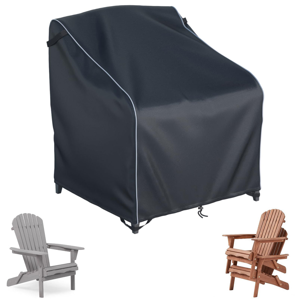 1-Pack Adirondack Chair Cover, Waterproof Patio Cover, 32Wx35Dx36H