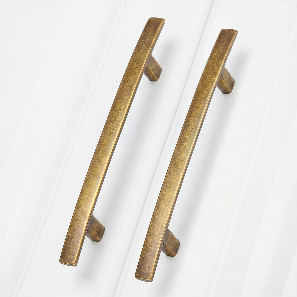 25 Pack Antique Brass Cabinet Pulls, Solid Zinc Alloy, 5 Inch CC