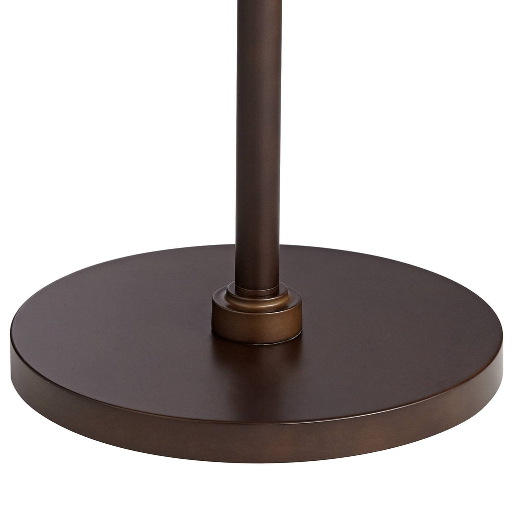 Inspired Arco Style 71 1/2" Tall Red Shade Bronze Downbridge Arc Floor Lamp