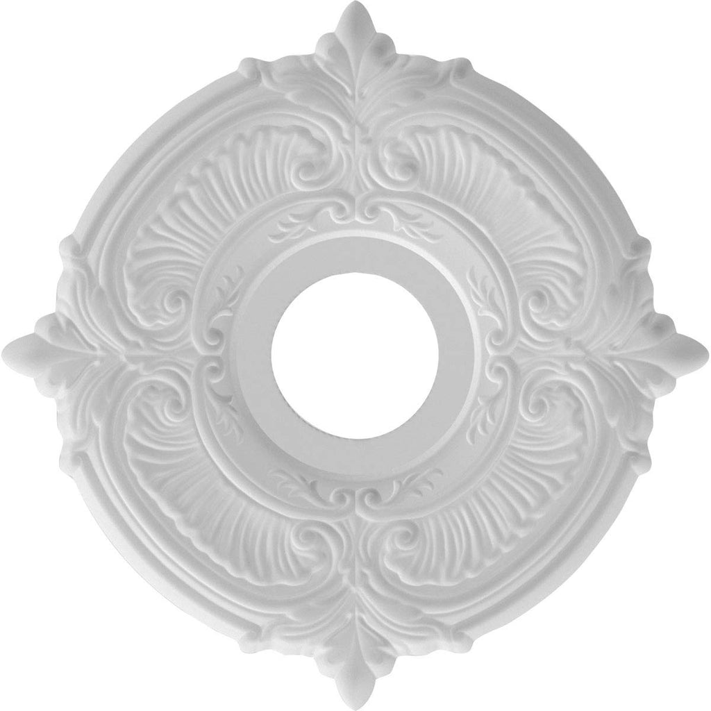 Attica Thermoformed PVC Ceiling Medallion (Fits Canopies up to 5"), 13"OD x 3 1/2"ID x 3/4"P