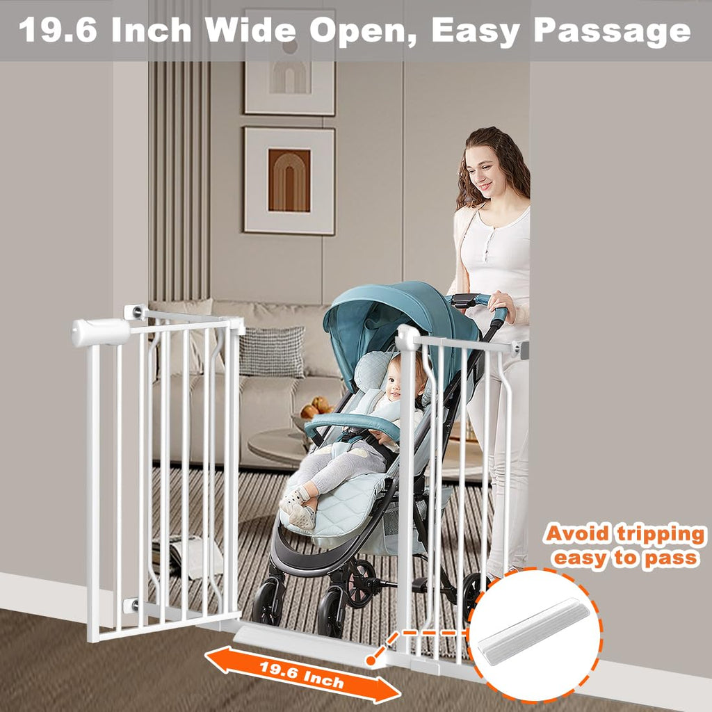 76.3-81.1 Inch Extra Wide Baby Gate for Doorway Pressure Mounted