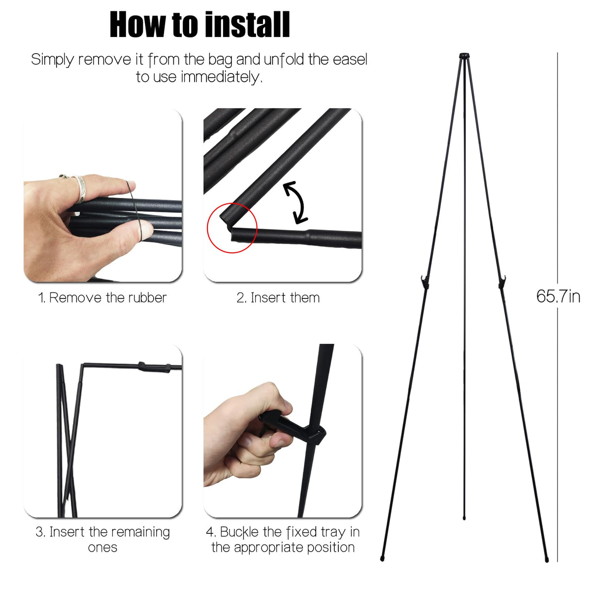 2 Pack Easel Stand for Wedding Sign & Poster, Adjustable Easels for Display