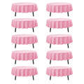 10-Pack Pink Round Tablecloths, 90 in, for 4-5 Ft Round Tables