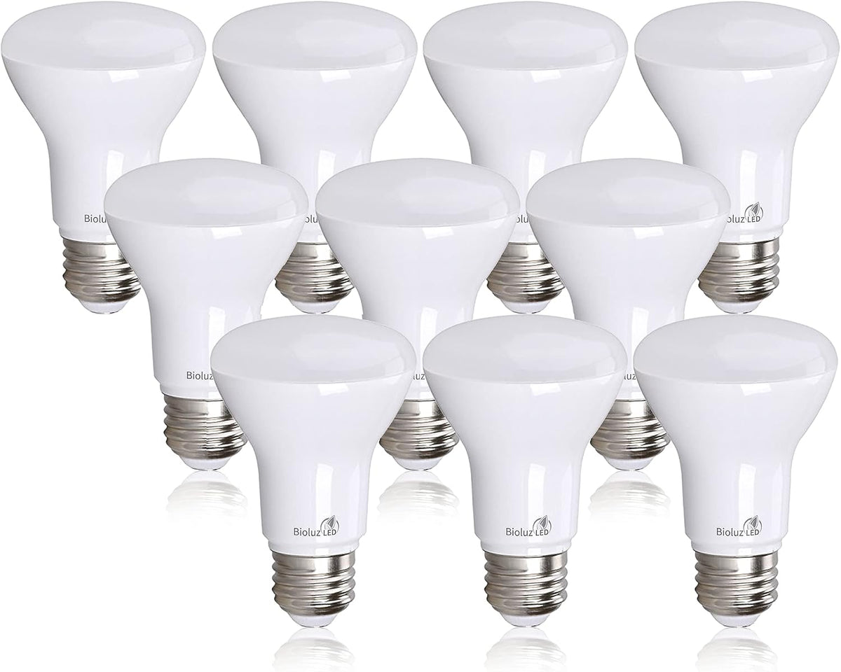 BR20 LED Light Bulbs 10-Pack, 6W = 50W Replacement, 5000K Daylight LED Light Bulbs, 540 Lumens, 90 CRI, Dimmable