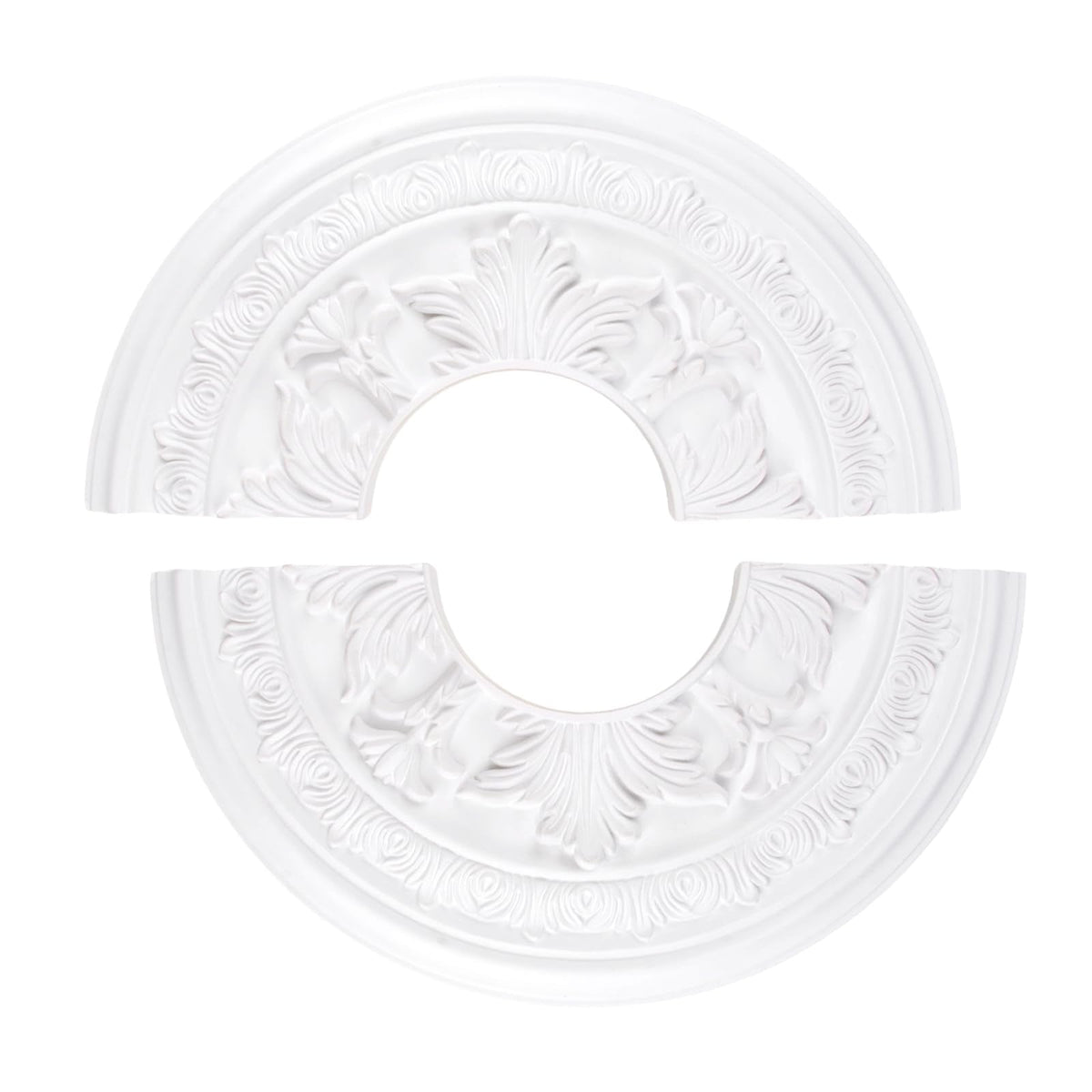 1Pack Split Lighting PU Ceiling Medallion Ceiling Cover Plate Ceilings Fan Medallion Home for Light Fixtures Ceilings