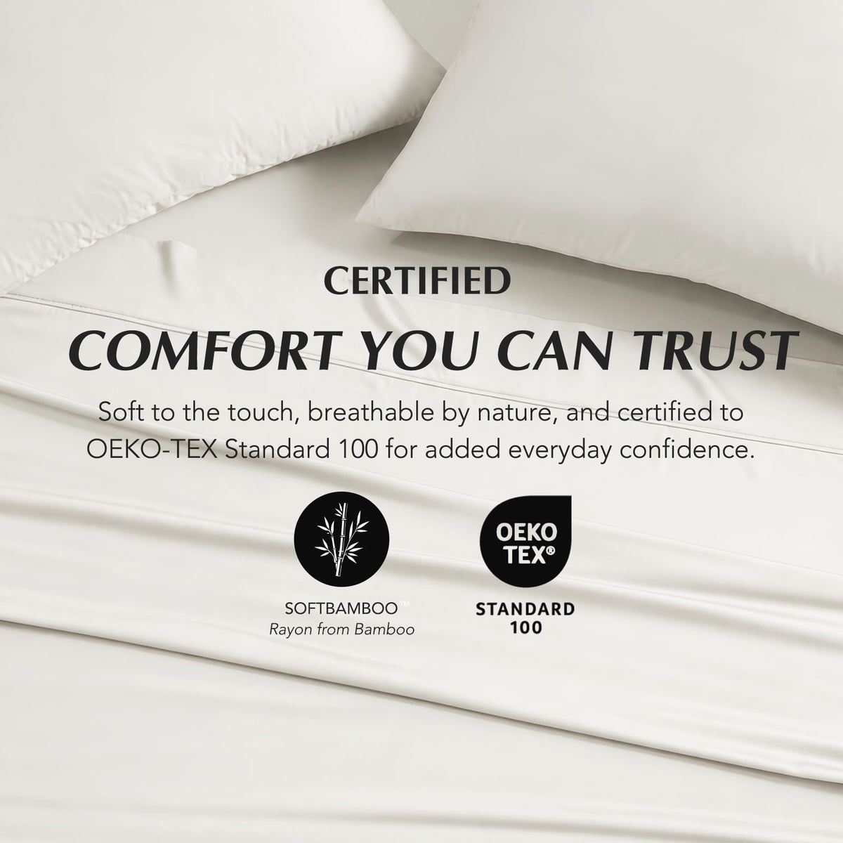 100% Rayon from Bamboo Sheet Set, Bright White