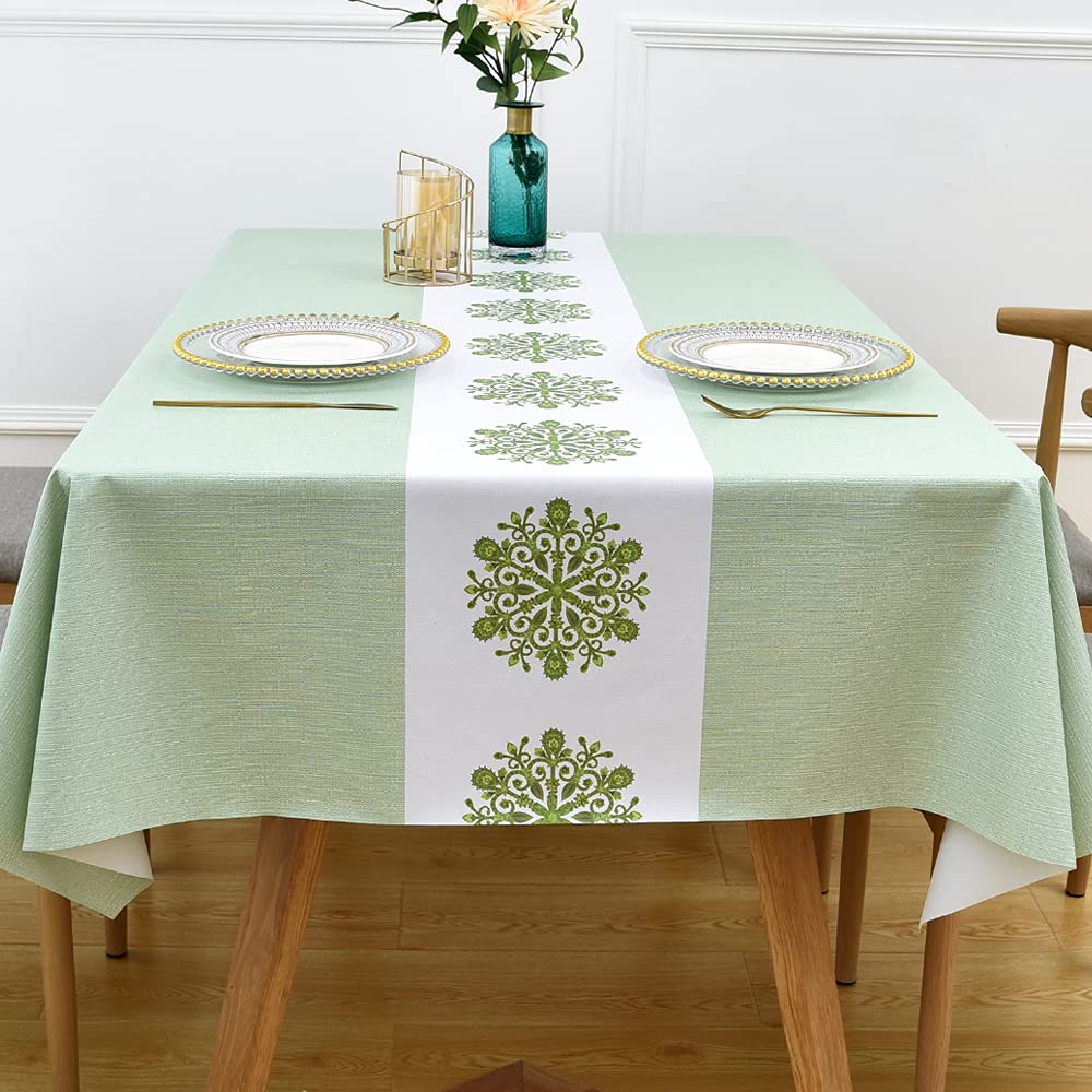 Vinyl Table Cloth for Rectangle Tables 102x55 Plastic Tablecloth