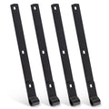 4 Pack 16" Zinc Strap Hinge Heavy Duty for Gate, Barn, Shed, Black