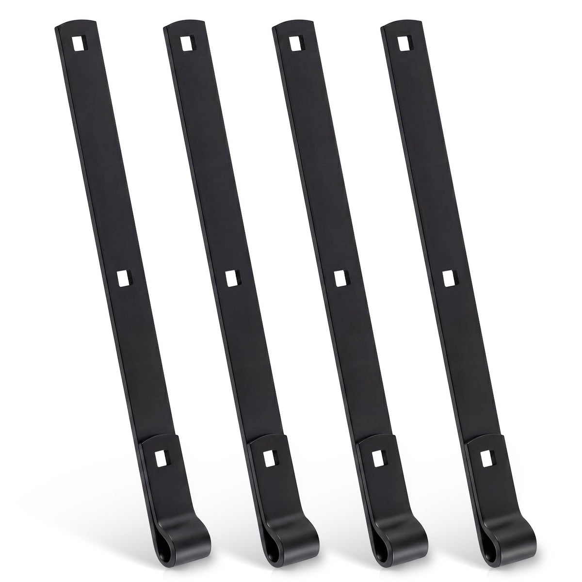 4 Pack 16" Zinc Strap Hinge Heavy Duty for Gate, Barn, Shed, Black