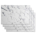 Marble Leather Placemats for Dining Table Waterproof Set of 4 Marble Decor Table Easy to Clean PU Place Mats for
