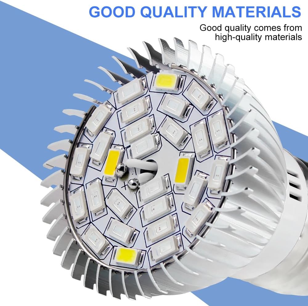 100W Plant Light Bulb E26/ E27 Indoor Full Spectrum Hydroponic Cultivate Lamps AC100-277V Seedls Growth Lights UV/IR