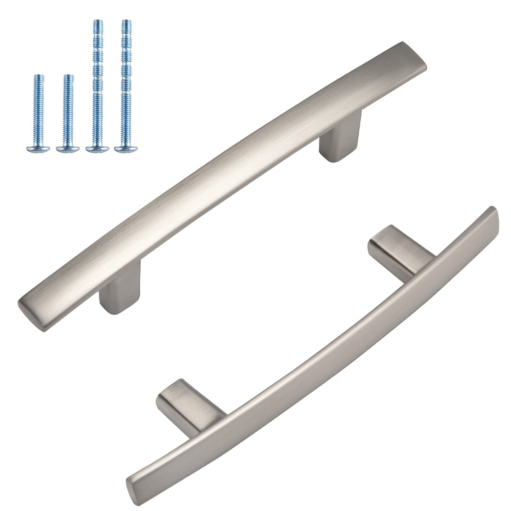 25 Pack Brushed Nickel Cabinet Pulls, Solid Zinc Alloy, 3 Inch CC